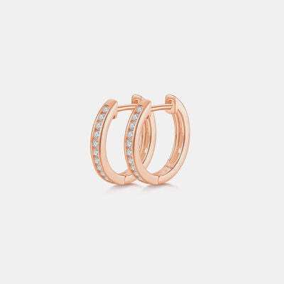 Moissanite 925 Sterling Silver Huggie Earrings - Trendsi - Flyclothing LLC