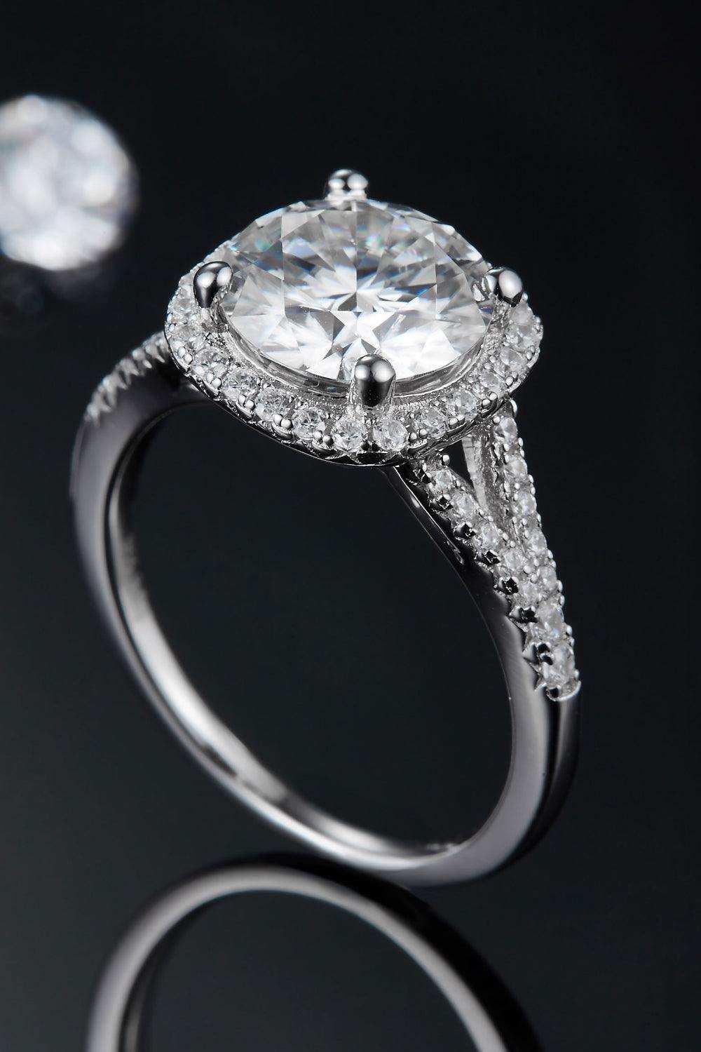 3 Carat Moissanite Halo Ring - Trendsi - Flyclothing LLC