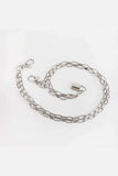 Double Layered Iron Chain Belt with Lock Charm - Trendsi - Flyclothing LLC