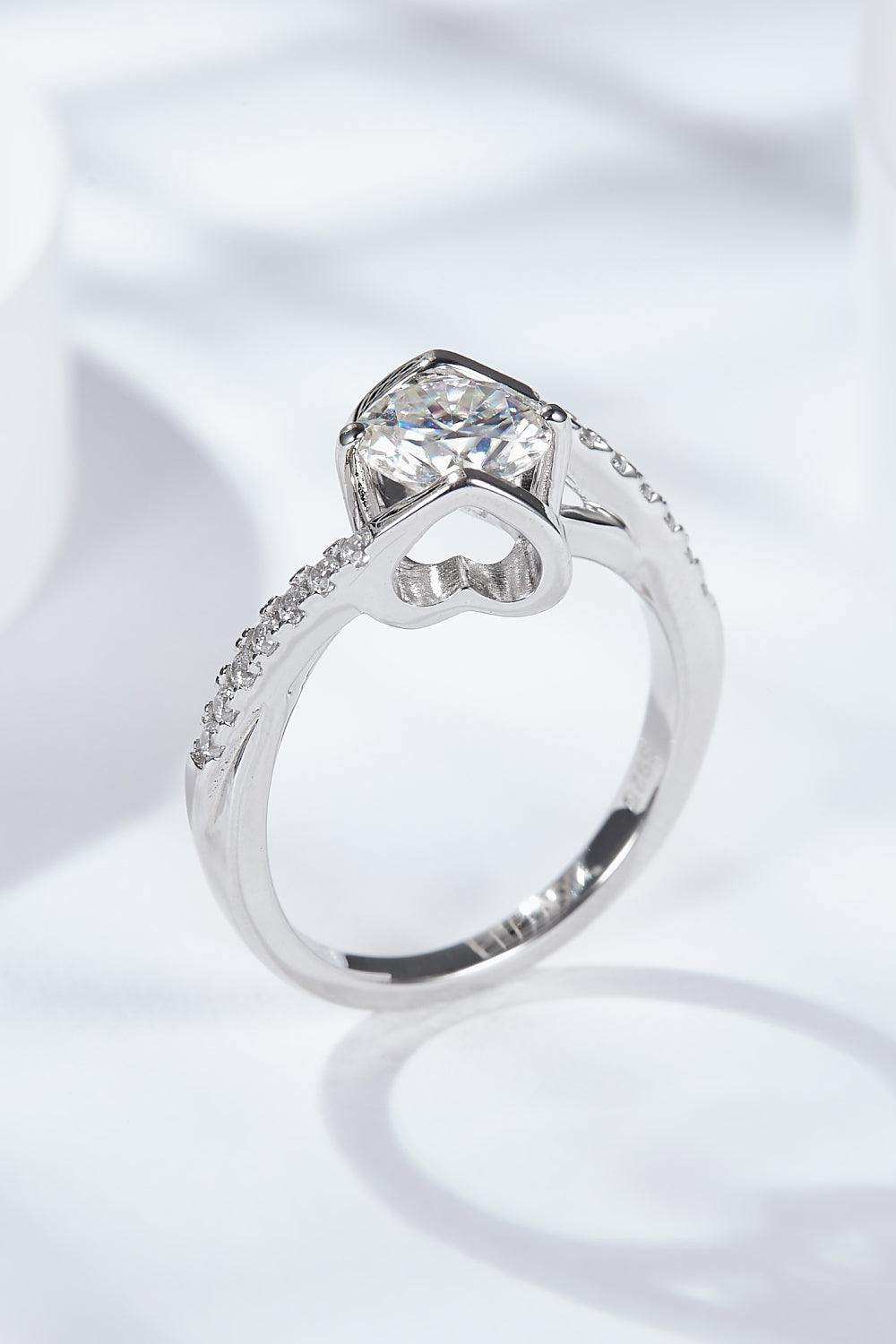 Limitless Love Platinum-Plated Moissanite Ring - Trendsi - Flyclothing LLC