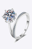 3 Carat Moissanite 6-Prong Ring - Trendsi - Flyclothing LLC
