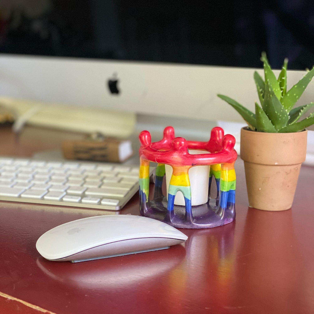 Rainbow Circle of Friends Painted Sculpture, 3 to 3.5-inch - SMOLArt - Flyclothing LLC