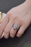 Floral 2 Carat Moissanite Crisscross Ring - Trendsi - Flyclothing LLC