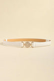 Rhinestone Decor PU Leather Belt - Trendsi - Flyclothing LLC