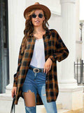 Plaid Button Up Dropped Shoulder Shirt - Trendsi - Flyclothing LLC