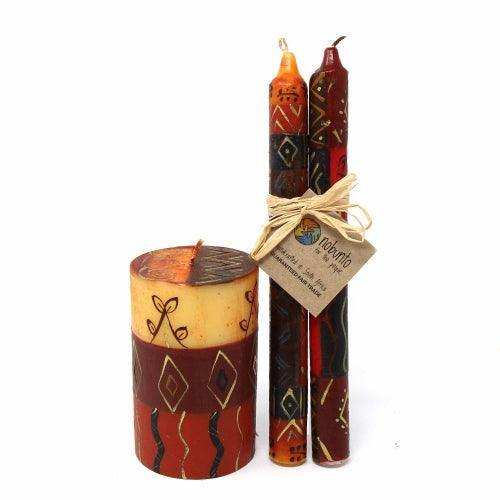 Single Boxed Hand-Painted Pillar Candle - Bongazi Design - Nobunto - Nobunto - Flyclothing LLC