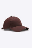 Plain Adjustable Cotton Baseball Cap - Trendsi - Flyclothing LLC