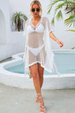 Fringe Trim Openwork Cover Up - Trendsi - Flyclothing LLC