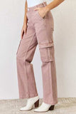 RISEN Full Size High Rise Cargo Wide Leg Jeans - Trendsi - Flyclothing LLC