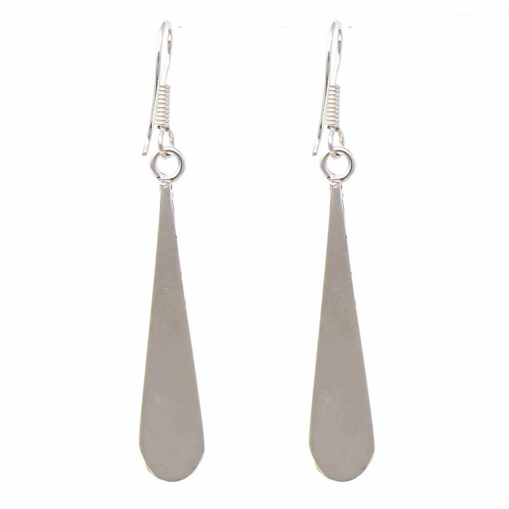 Pink Clam Shell Elongated Teardrop Earrings - Artisana - Flyclothing LLC
