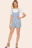 Striped Scoop Neck Romper - Trendsi - Flyclothing LLC