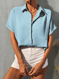 Button Up Collared Neck Shirt - Trendsi - Flyclothing LLC