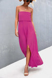 Strapless Split Maxi Dress - Trendsi - Flyclothing LLC