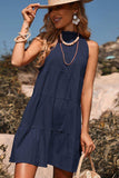 Tie Back Sleeveless Tiered Dress - Trendsi - Flyclothing LLC