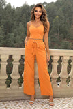 Cami and Tied Straight Leg Pants Set - Trendsi - Flyclothing LLC