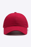 Plain Adjustable Cotton Baseball Cap - Trendsi - Flyclothing LLC