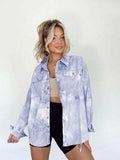 Tie-Dye Button Up Long Sleeve Shirt - Trendsi - Flyclothing LLC