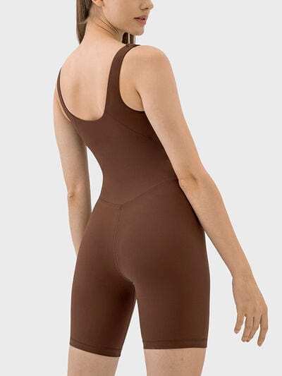 Wide Strap Active Romper - Trendsi - Flyclothing LLC