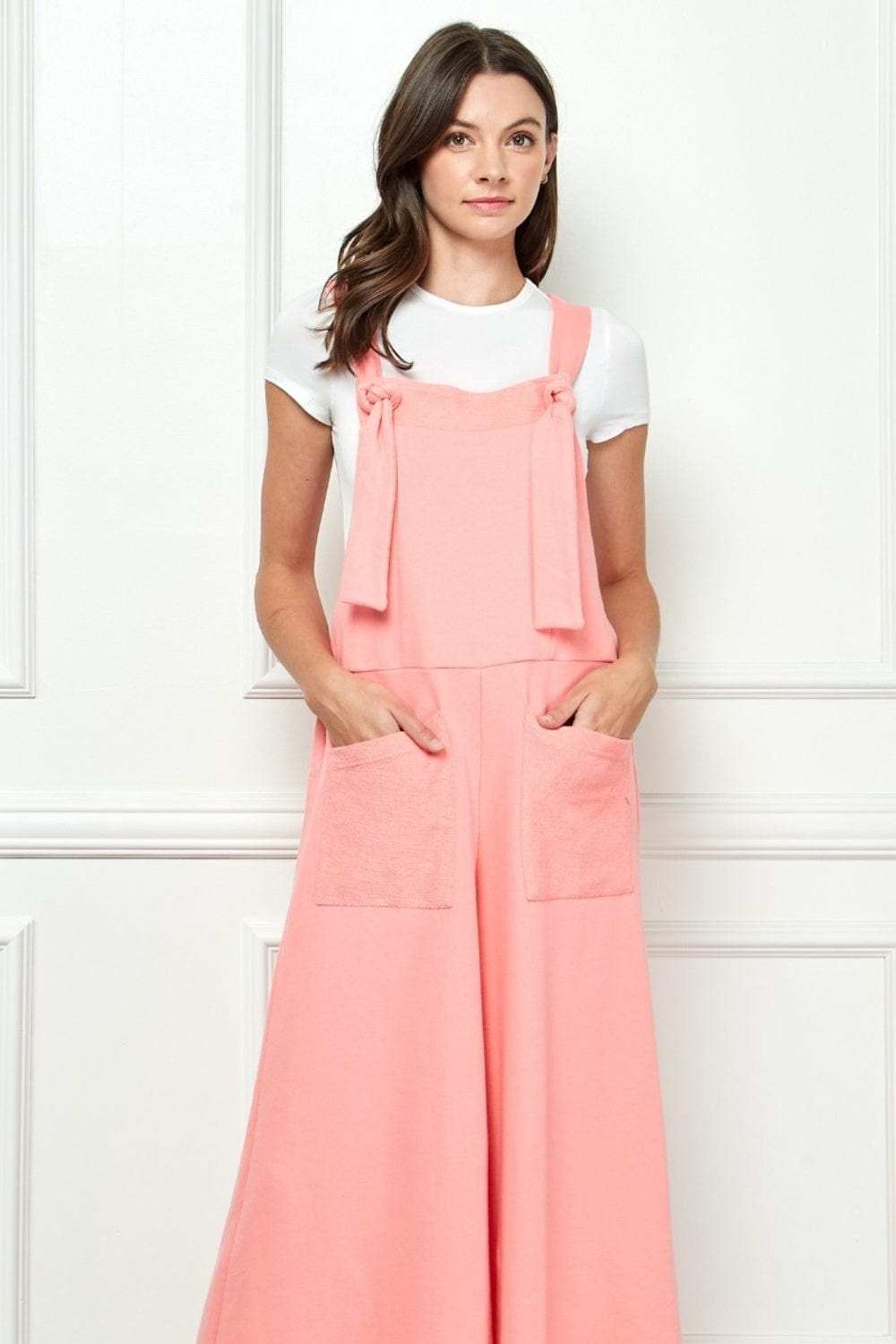 Veveret Wide Strap French Terry Overalls - Trendsi - Flyclothing LLC