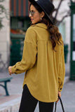 Button Up Collared Neck Long Sleeve Jacket - Trendsi - Flyclothing LLC