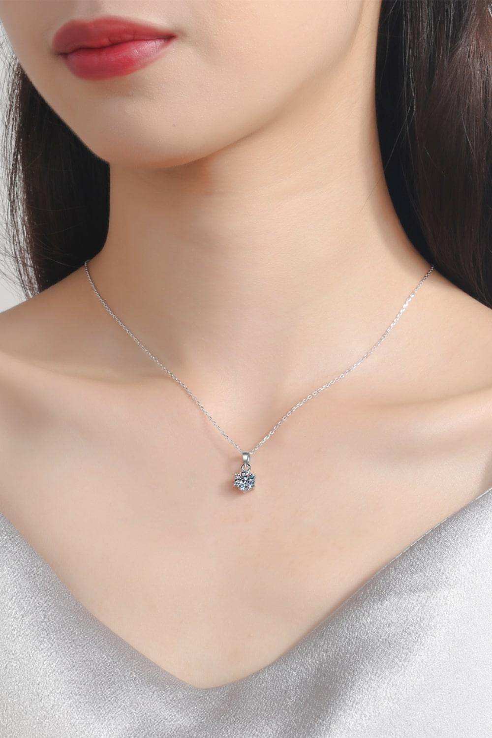 Get What You Need Moissanite Pendant Necklace - Trendsi - Flyclothing LLC