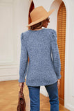 Square Neck Puff Sleeve Top - Trendsi - Flyclothing LLC