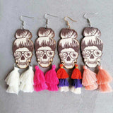 Spider Grandma Tassel Detail Dangle Earrings - Trendsi - Flyclothing LLC