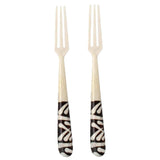 Long Batik Bone Appetizer Forks, Set of 2 - Jedando - Flyclothing LLC