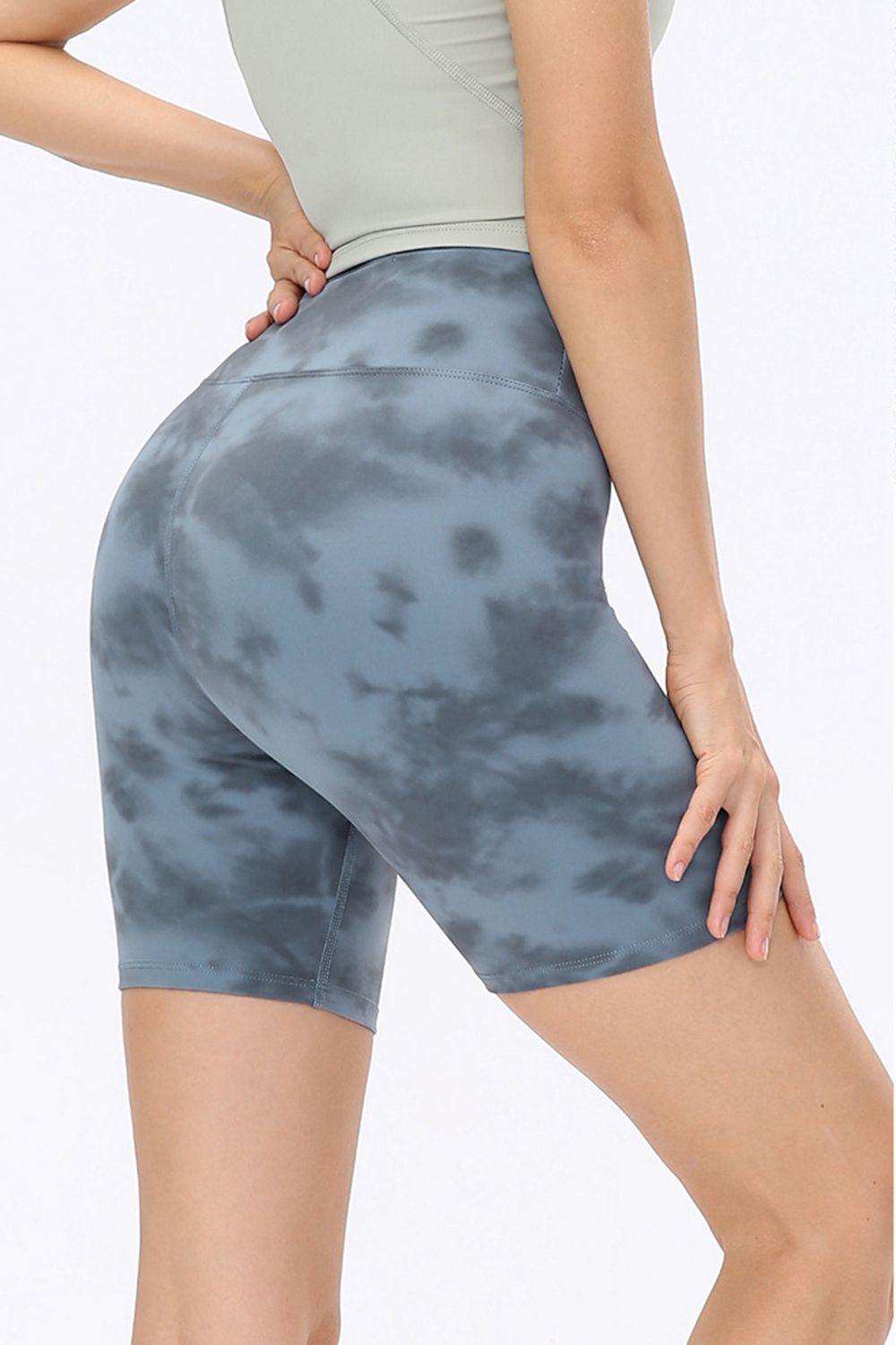 Wide Waistband Sports Shorts - Trendsi - Flyclothing LLC