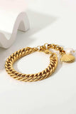 18K Gold-Plated Curb Chain Bracelet - Trendsi - Flyclothing LLC