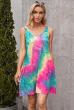 Tie-Dye Sleeveless Dress with Pockets - Trendsi - Flyclothing LLC