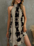 Tie-Dye Grecian Neck Dress - Trendsi - Flyclothing LLC