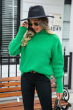 Turtle Neck Long Sleeve Pullover Sweater - Trendsi - Flyclothing LLC