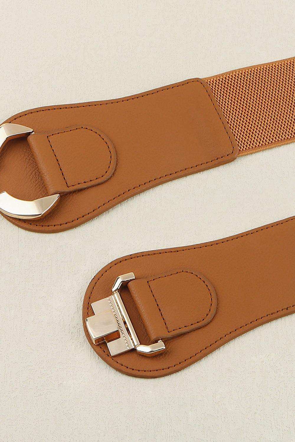 Alloy Buckle Elastic Belt - Trendsi - Flyclothing LLC