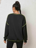 Graphic Round Neck Sweatshirt - Trendsi - Flyclothing LLC