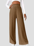 Ribbed High Waist Pants - Trendsi - Flyclothing LLC
