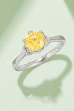 1 Carat Moissanite Contrast 925 Sterling Silver Ring - Trendsi - Flyclothing LLC