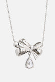 Teardrop Shape 925 Sterling Silver Zircon Pandent Necklace - Trendsi - Flyclothing LLC