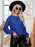 Round Neck Drop Shoulder Sweater - Trendsi - Flyclothing LLC