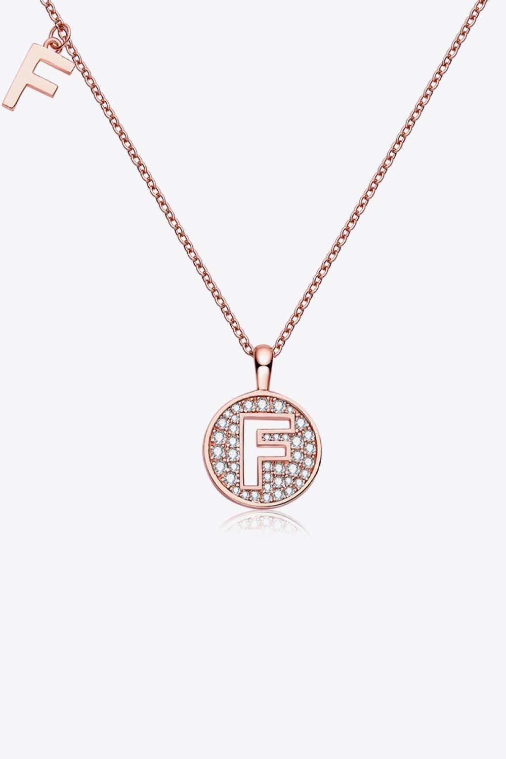Moissanite A to J Pendant Necklace - Trendsi - Flyclothing LLC