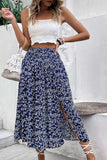 Ditsy Floral Slit High Waist Skirt - Trendsi - Flyclothing LLC