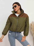 Two-Tone Zip-Up Puffer Jacket - Trendsi - Flyclothing LLC