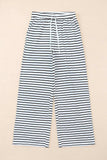Striped Drawstring Waist Wide Leg Pants - Trendsi - Flyclothing LLC