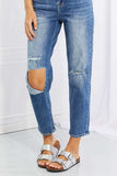 RISEN Full Size Emily High Rise Relaxed Jeans - Trendsi - Flyclothing LLC