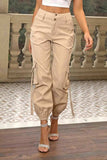 High Waist Cargo Pants - Trendsi - Flyclothing LLC