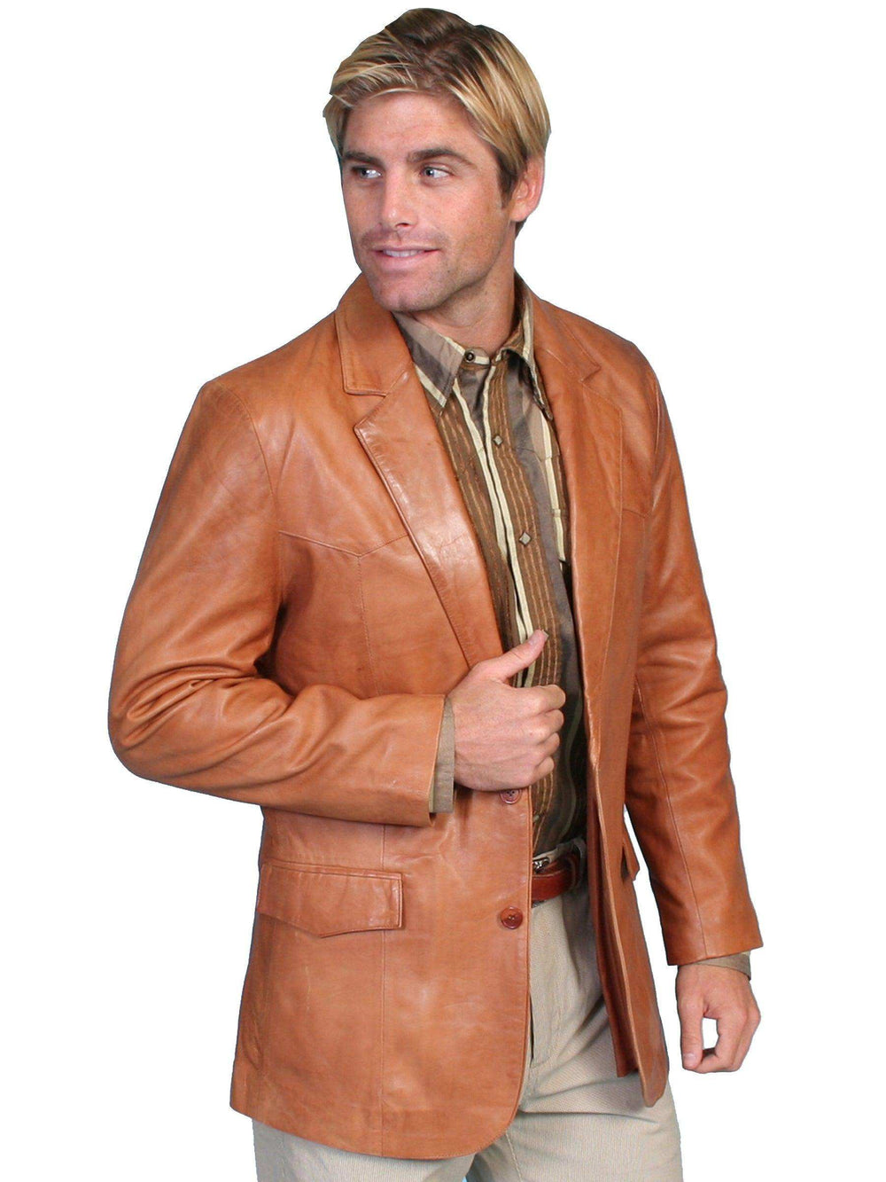 Scully RANCH TAN WESTERN BLAZER SINGLE PT - Scully Leather - Flyclothing LLC