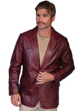Scully BLACK CHERRY WESTERN BLAZER SINGLE PT - Scully Leather - Flyclothing LLC