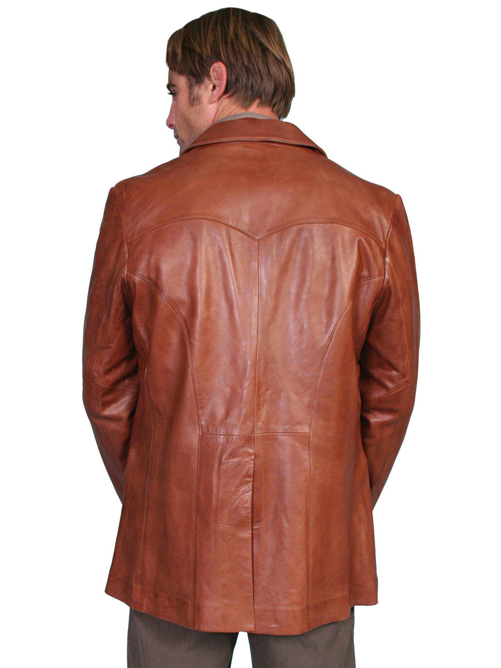 Scully ANTIQUE BROWN WESTERN BLAZER SINGLE PT - Scully Leather - Flyclothing LLC
