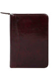 Scully Leather Mahogany Italian Leather Jr. Zip Pad Folio - Scully Leather - Flyclothing LLC