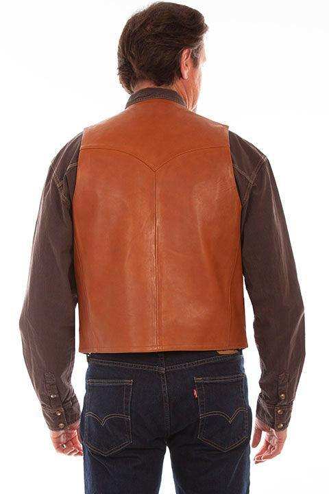 Scully RANCH TAN WESTERN VEST/SINGLE POINT - Scully Leather - Flyclothing LLC